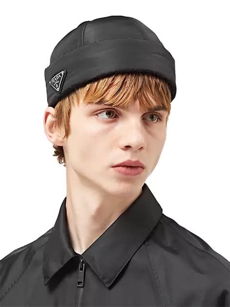 prada beanie with ears|Prada re nylon beanie.